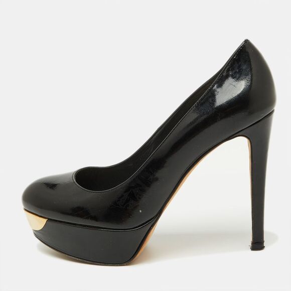 Stuart Weitzman Black Patent Leather Platform Pumps Size 39,New Products : American Fashion Style Bags On Sale